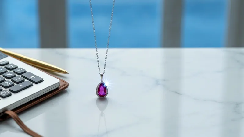 Créer un budget pour l'achat de pendentifs rubis