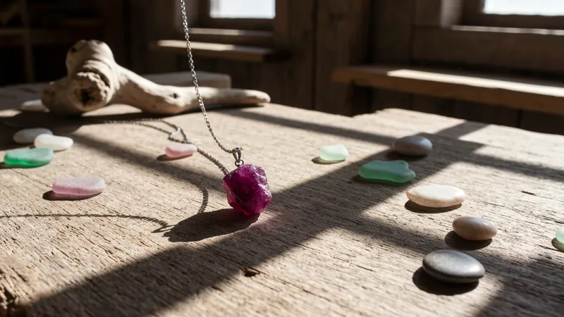 Pendentif rubis brut : authenticité et nature