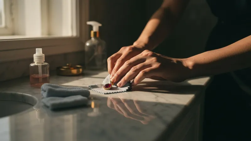 Pendentif rubis : conseils d'entretien et de nettoyage