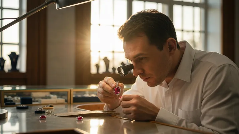 S'assurer de la qualité d'un pendentif rubis